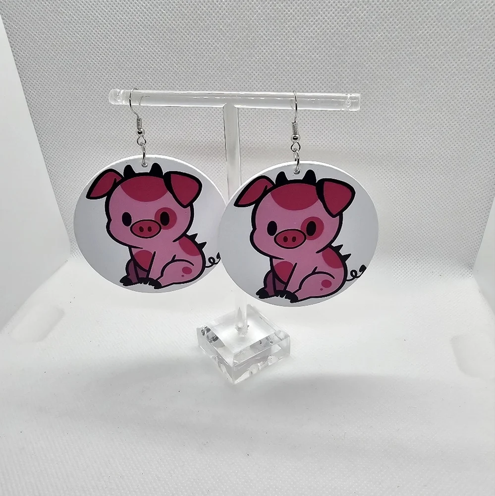 Hazbin Hotel Helluvaboss Earrings! Egg Bois‎ Fat Nuggets Queen Bee Fizz Handmade